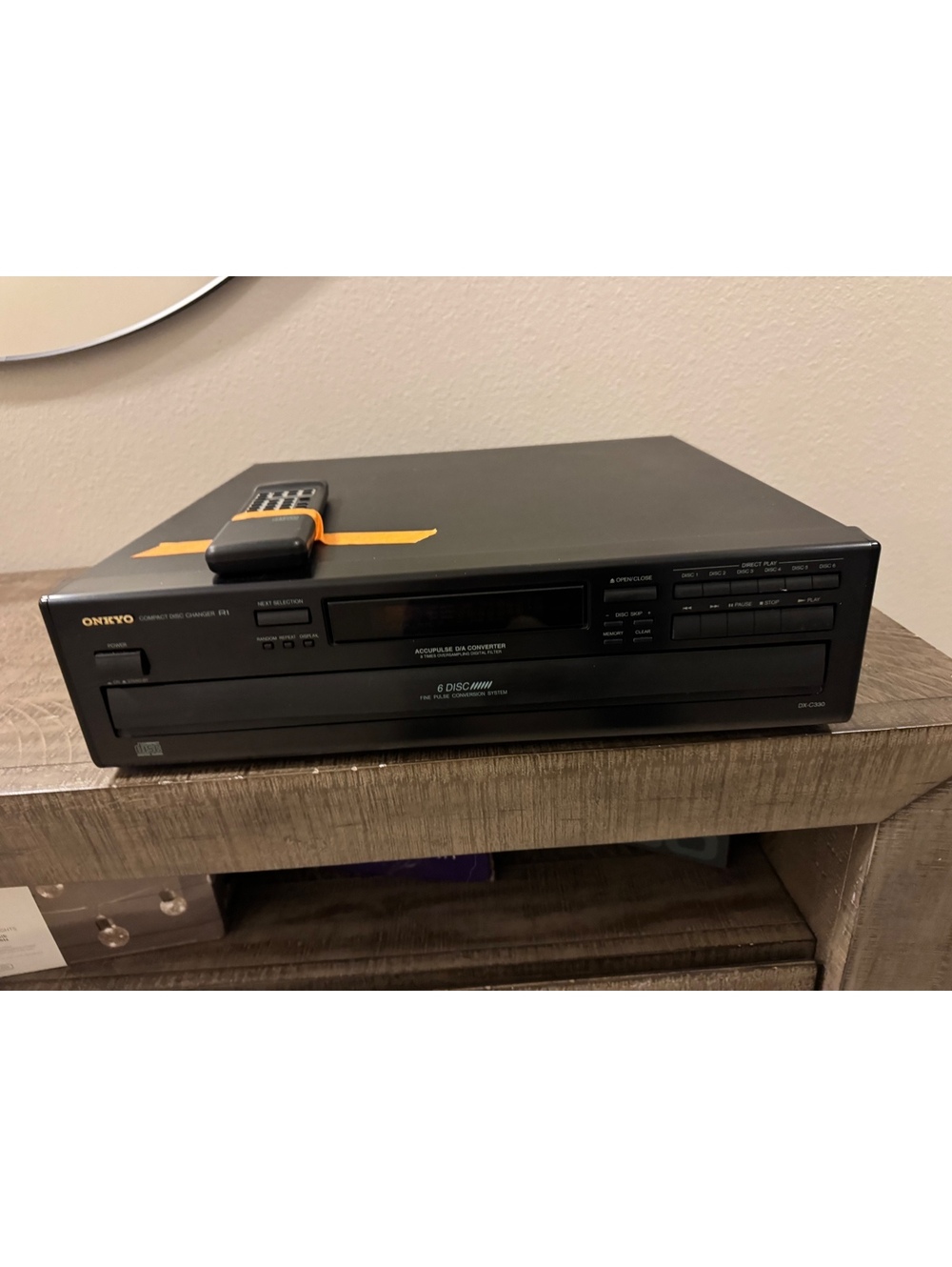 Onkyo DX-C330 6 Disc CD Changer w/ Remote 1996 Parts Repair Not Working